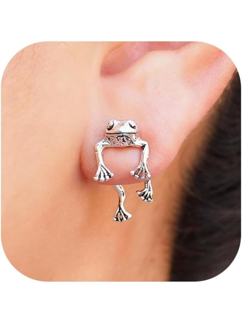 Women's silver Push Back Cute Stuff Vintage Shaped Stud Animal Earrings